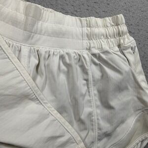 Lululemon Hotty Hot High-Rise Lined Shorts White Mesh Athletic Running 4